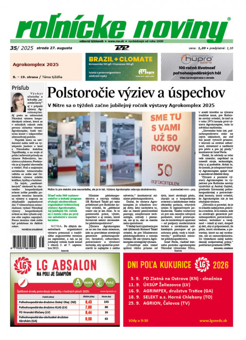 Obálka časopisu Rolnické noviny