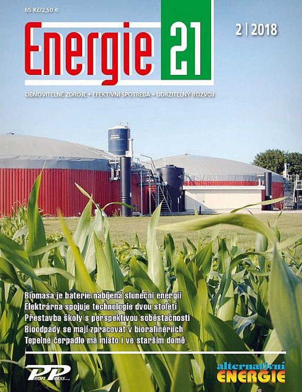 Obálka titulu Energie 21/Alternativní energie - vydanie č. 2/2018