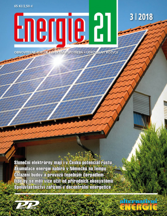 Obálka titulu Energie 21/Alternativní energie - vydanie č. 3/2018
