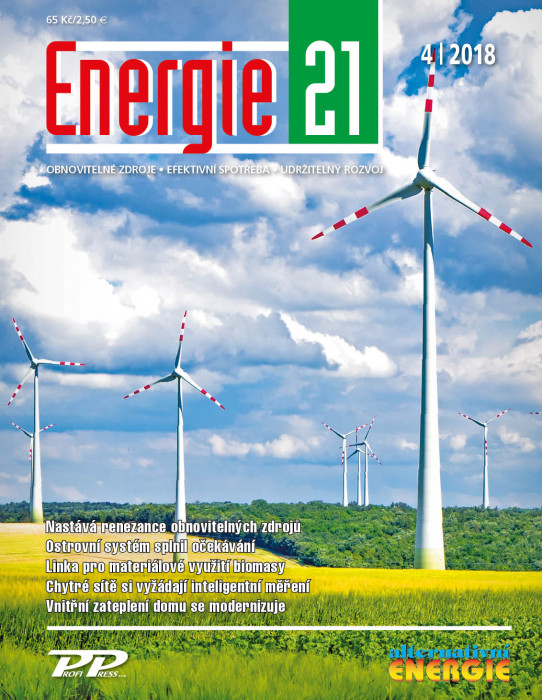 Obálka titulu Energie 21/Alternativní energie - vydanie č. 4/2018