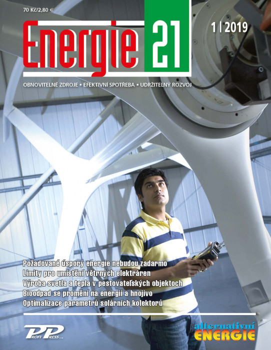 Obálka titulu Energie 21/Alternativní energie - vydanie č. 1/2019