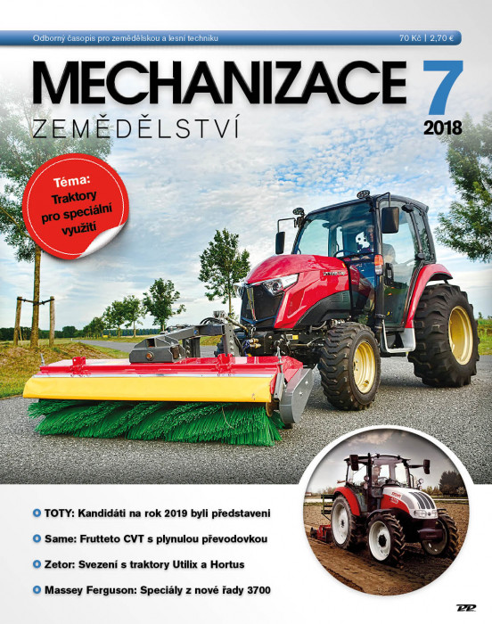 Obálka titulu Mechanizace zemědělství - vydanie č. 7/2018
