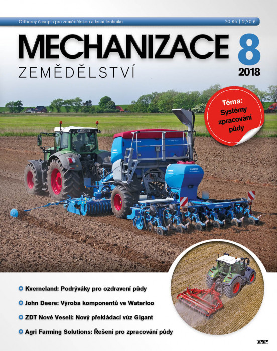 Obálka titulu Mechanizace zemědělství - vydanie č. 8/2018