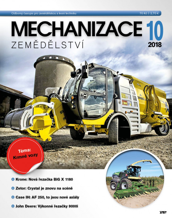 Obálka titulu Mechanizace zemědělství - vydanie č. 10/2018