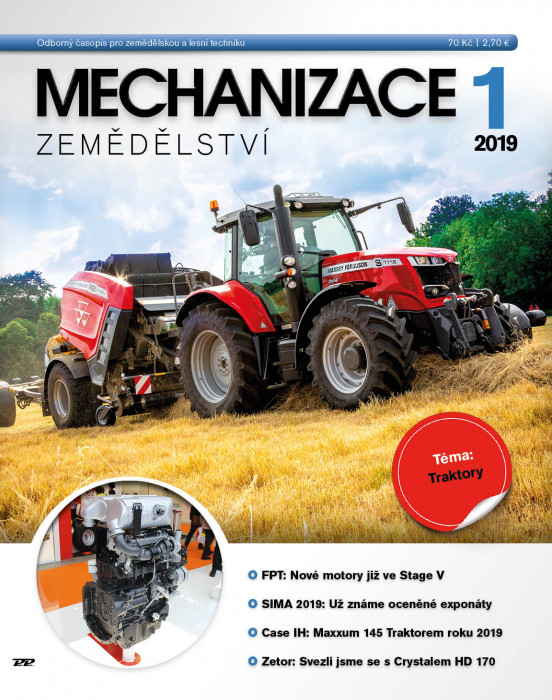 Obálka titulu Mechanizace zemědělství - vydanie č. 1/2019