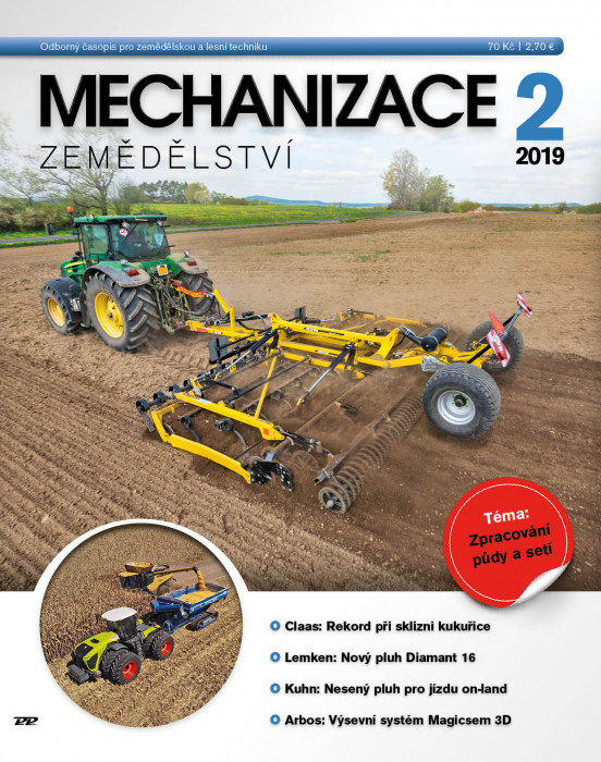 Obálka titulu Mechanizace zemědělství - vydanie č. 2/2019