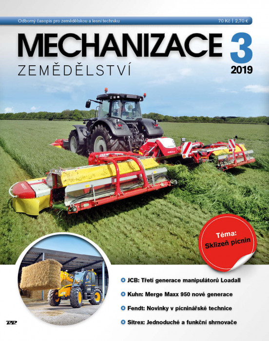 Obálka titulu Mechanizace zemědělství - vydanie č. 3/2019