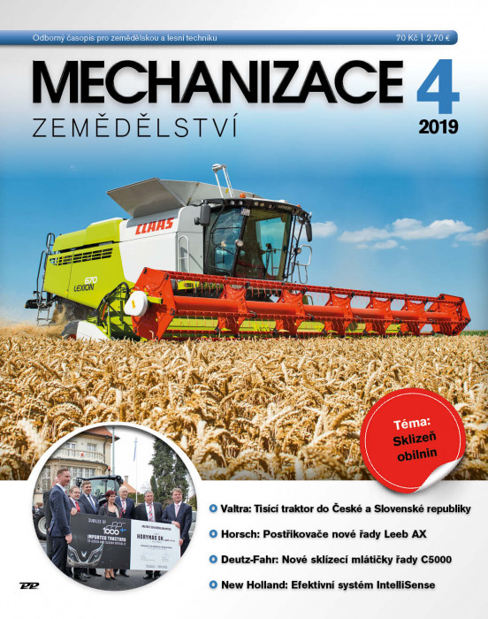 Obálka titulu Mechanizace zemědělství - vydanie č. 4/2019