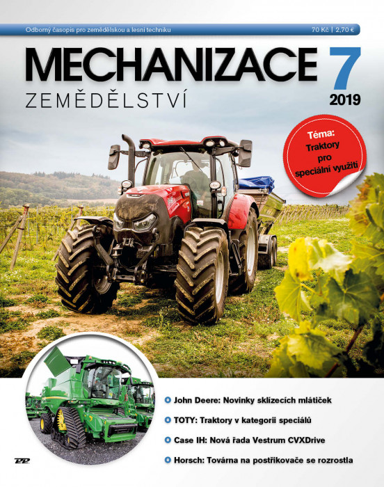 Obálka titulu Mechanizace zemědělství - vydanie č. 7/2019