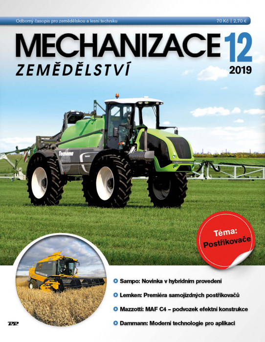 Obálka titulu Mechanizace zemědělství - vydanie č. 12/2019