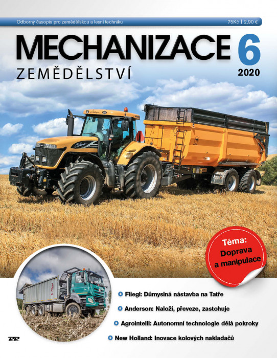 Obálka titulu Mechanizace zemědělství - vydanie č. 6/2020
