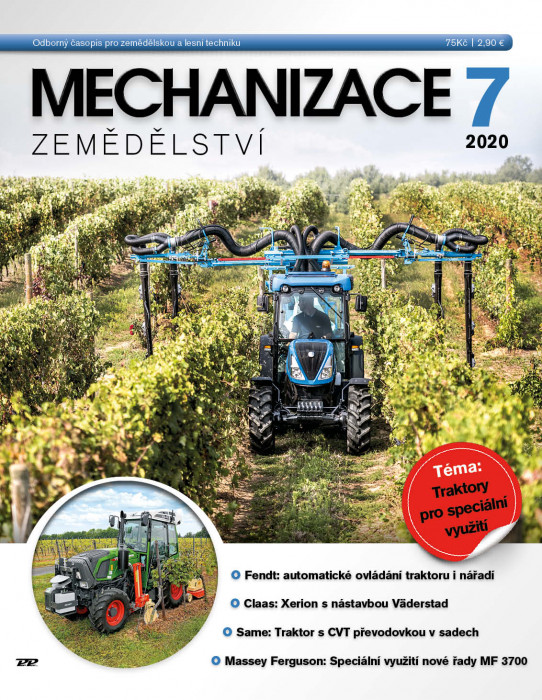 Obálka titulu Mechanizace zemědělství - vydanie č. 7/2020