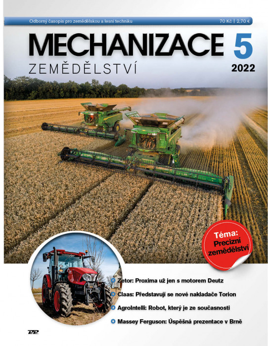 Obálka titulu Mechanizace zemědělství - vydanie č. 5/2022