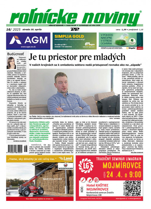 Obálka titulu Rolnické noviny
