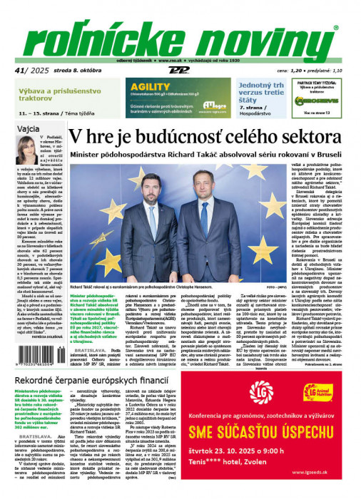 Obálka časopisu Rolnické noviny