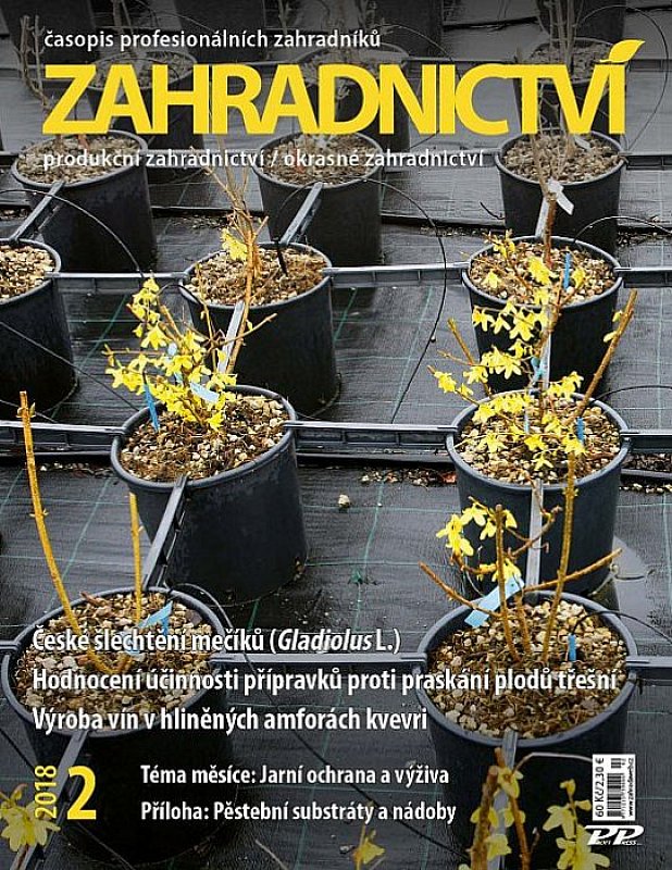 Obálka titulu Zahradnictví - vydanie č. 2/2018