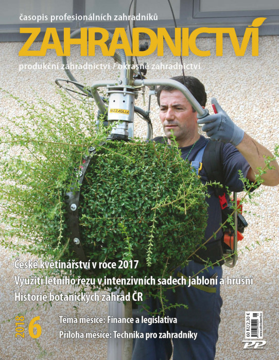 Obálka titulu Zahradnictví - vydanie č. 6/2018