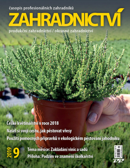 Obálka titulu Zahradnictví - vydanie č. 9/2019