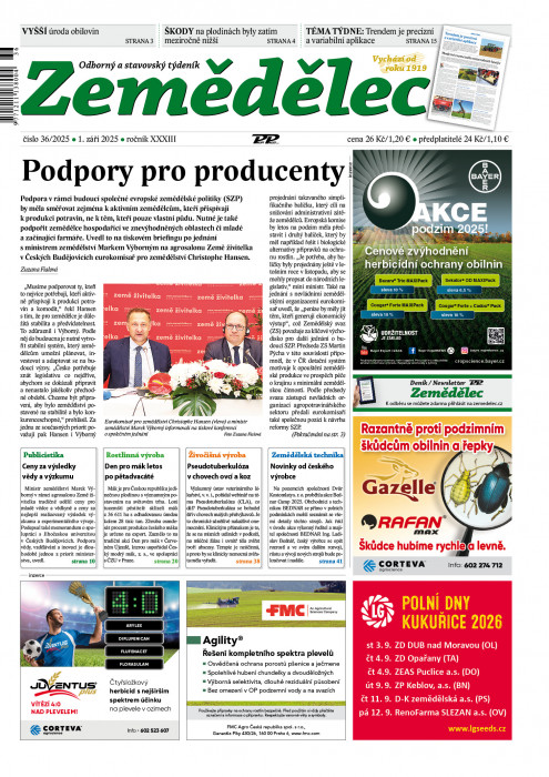 Obálka titulu Zemědělec