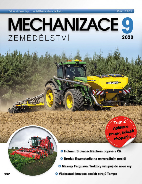 Obálka titulu Mechanizace zemědělství - vydanie č. 9/2020