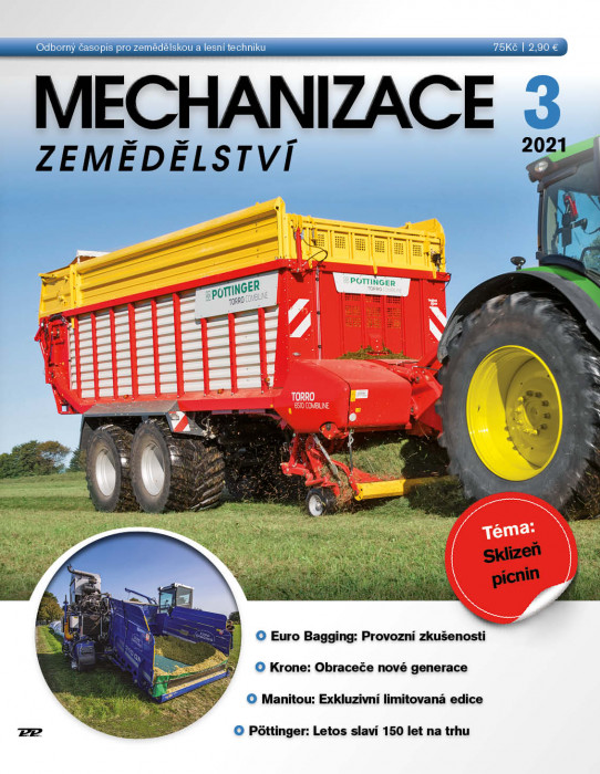 Obálka titulu Mechanizace zemědělství - vydanie č. 3/2021
