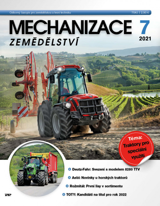 Obálka titulu Mechanizace zemědělství - vydanie č. 7/2021