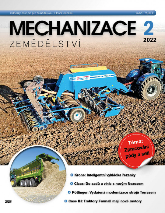 Obálka titulu Mechanizace zemědělství - vydanie č. 2/2022