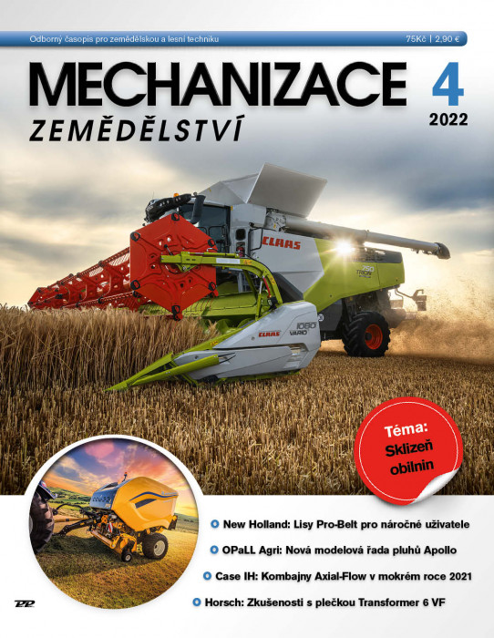 Obálka titulu Mechanizace zemědělství - vydanie č. 4/2022