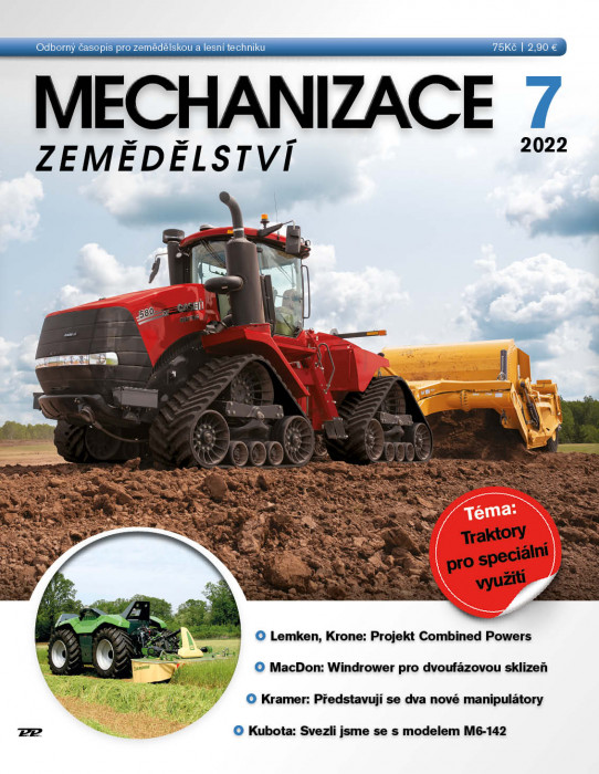 Obálka titulu Mechanizace zemědělství - vydanie č. 7/2022