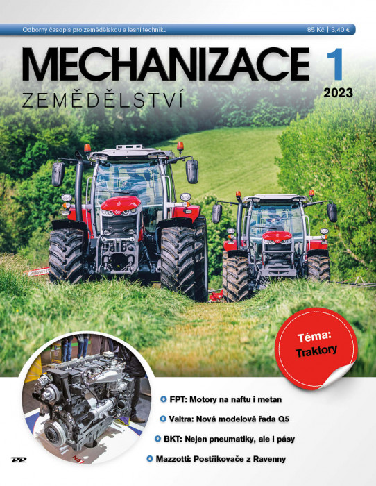 Obálka titulu Mechanizace zemědělství - vydanie č. 1/2023