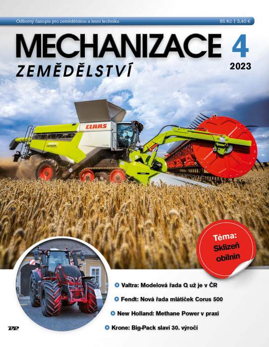 Obálka titulu Mechanizace zemědělství - vydanie č. 4/2023